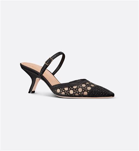 dior capture mule|Dior Capture Heeled Mule Black Transparent Mesh .